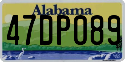 AL license plate 47DP089