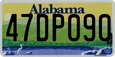AL license plate 47DP090