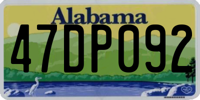 AL license plate 47DP092