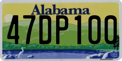 AL license plate 47DP100