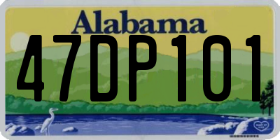 AL license plate 47DP101