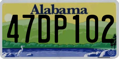 AL license plate 47DP102