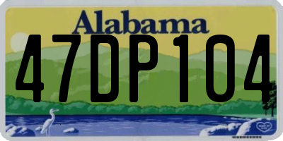 AL license plate 47DP104