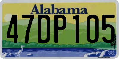AL license plate 47DP105
