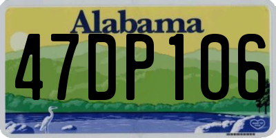 AL license plate 47DP106