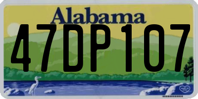 AL license plate 47DP107