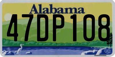 AL license plate 47DP108