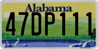 AL license plate 47DP111