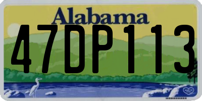 AL license plate 47DP113