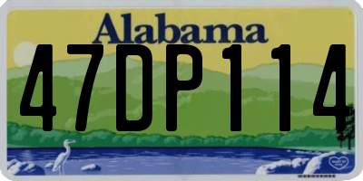 AL license plate 47DP114