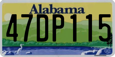 AL license plate 47DP115
