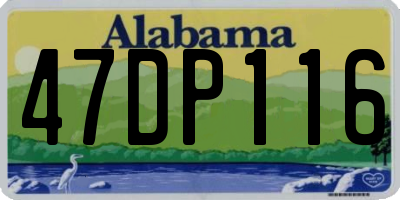 AL license plate 47DP116