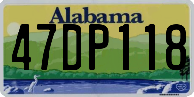 AL license plate 47DP118