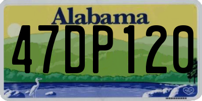 AL license plate 47DP120
