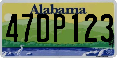 AL license plate 47DP123