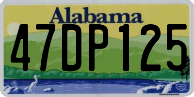 AL license plate 47DP125