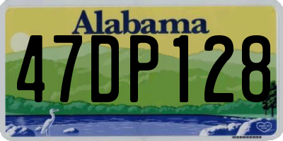 AL license plate 47DP128