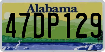 AL license plate 47DP129