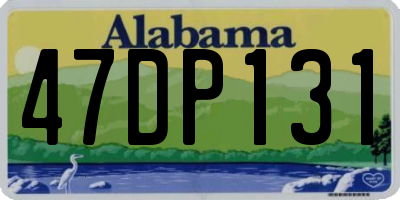AL license plate 47DP131