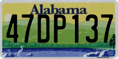 AL license plate 47DP137