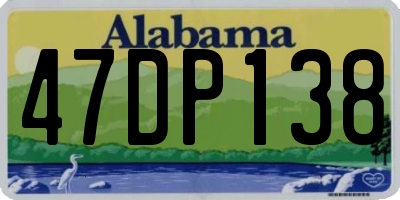 AL license plate 47DP138