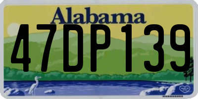 AL license plate 47DP139