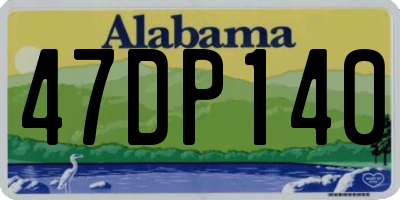 AL license plate 47DP140