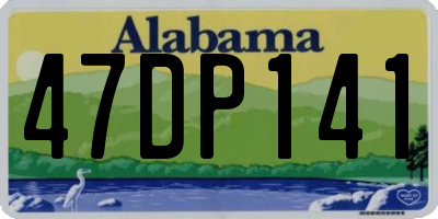 AL license plate 47DP141