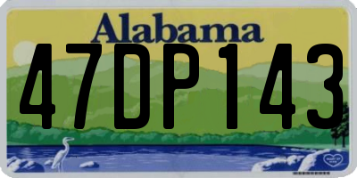 AL license plate 47DP143