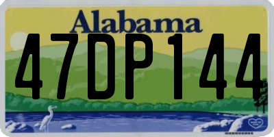 AL license plate 47DP144