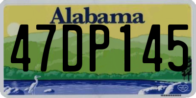 AL license plate 47DP145