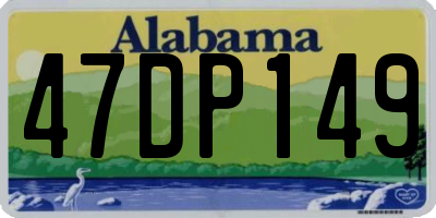AL license plate 47DP149