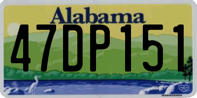 AL license plate 47DP151