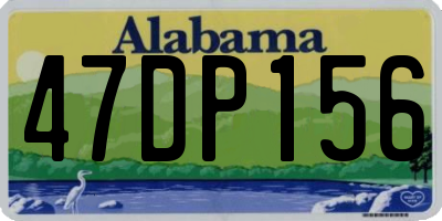 AL license plate 47DP156