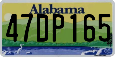 AL license plate 47DP165