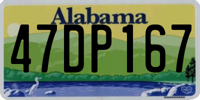 AL license plate 47DP167