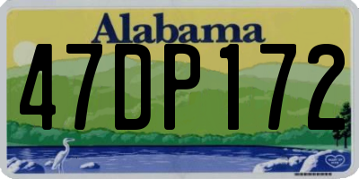AL license plate 47DP172