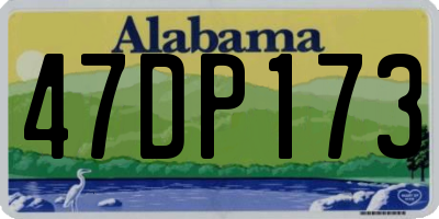 AL license plate 47DP173