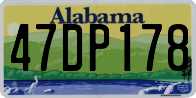 AL license plate 47DP178