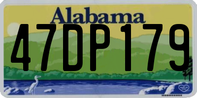 AL license plate 47DP179