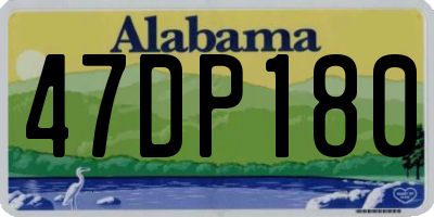 AL license plate 47DP180