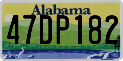 AL license plate 47DP182
