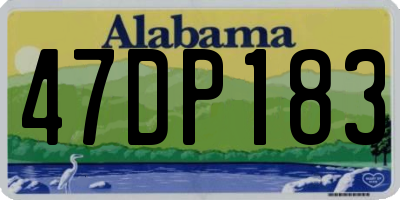 AL license plate 47DP183