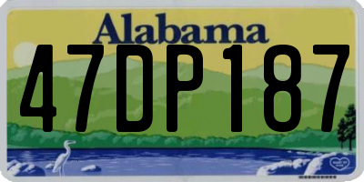 AL license plate 47DP187