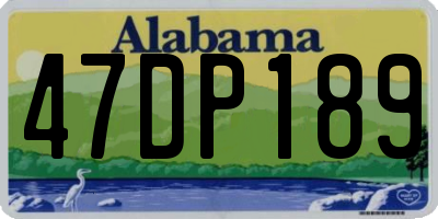 AL license plate 47DP189