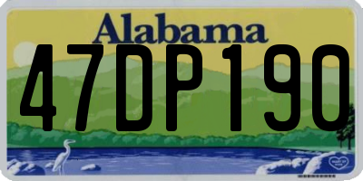 AL license plate 47DP190