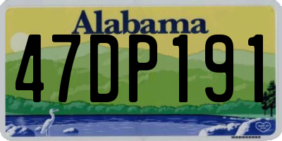 AL license plate 47DP191
