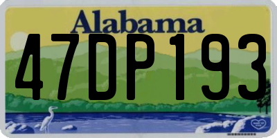 AL license plate 47DP193