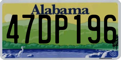 AL license plate 47DP196