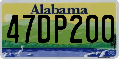AL license plate 47DP200